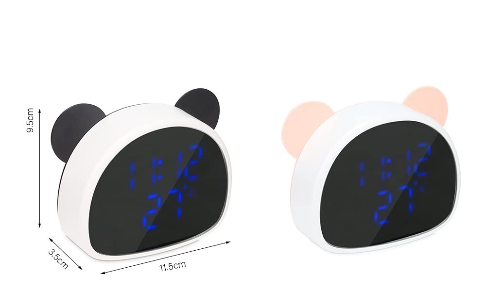 Sveglia Elettronica Digitale a LED Controllo Audio Display a LED Digitale Orologio da Tavolo con Calendario da Tavolo (Colore : D) (D)
