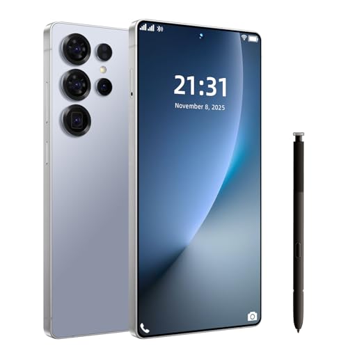 SHUNXINHANG S25U 5G Unlocked Cell Phone, Built in Pen, 12+256GB Android Phone, Android 15 Smartphone, 7000mAh Battery,108MP Zoom Camera, 6.9“ HD Amoled Screen, Dual SIM/GPS/Face ID-Blue