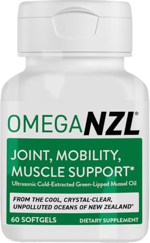 OMEGANZL Original Omega-3 Joint Support Supplement, Best Natural Muscle Relief, Green Lipped Mussel Oil, 60 Softgels, No Fishy Aftertaste