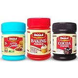 Dadaji Trio Baking Combo | Baking Powder 100g | Baking Soda 120g | Cocoa Powder 50g | Double-Acting Leavening Agent | Ideal for Cakes, Muffins, Breads, Pastries, Dhoklas & Pizzas | Rich & Decadent Pure Cocoa Powder