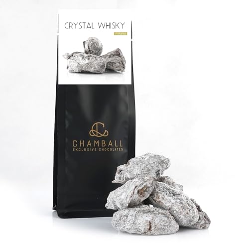 CHAMBALL - 7 Trufas Chocolate con Whisky y Cubiertas de Azucar Glass Ideal para Disfrutar y Regalar - Caja de Chocolates Belgas Artesanos - Surtido de Bombones Premium de Origen Belga
