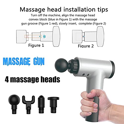 Pistola Massageadora Miofascial Fisio Atleta Gun Relax Crossfit Massagem 4 Ponteiras e Variação de V