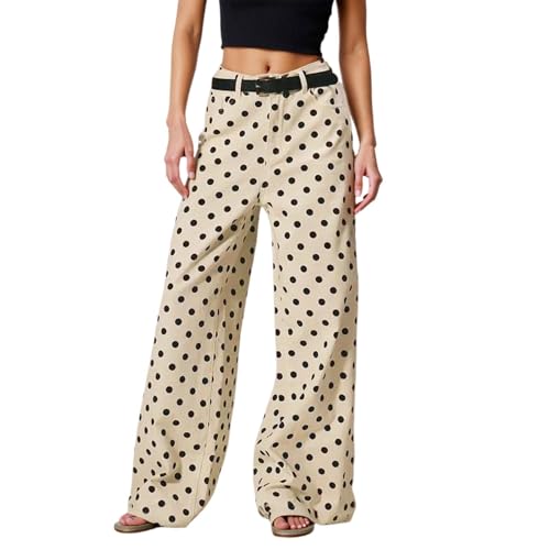 Pantalon en denim à pois pour un look urbain et confortable au quotidien