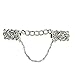 Sweater Clip Cardigan Clip Collar Clip Women Tone Filigree With Double Chain