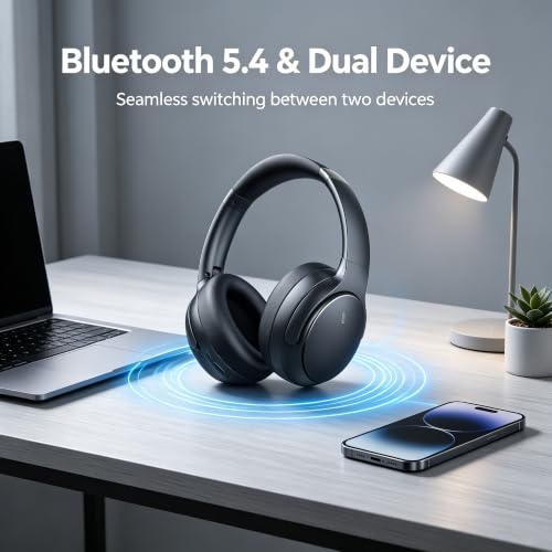 Hybrid Active Noise Cancelling Headphones, Wireless Headphones Over Ear - image 4