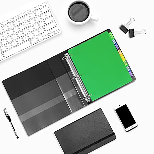 Amazon Basics 3 Ring Binder Dividers With 8 Tabs, Plastic Binder Dividers, Pack Of 3 Sets (24 Dividers Total) #TOP6