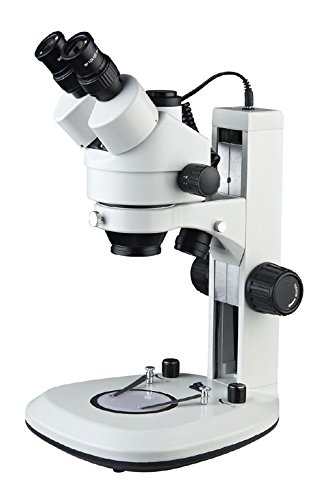 Image of Jenco DG6-2L 7-45X Stereo Zoom Binocular Microscope, LED Illumination Top & Bottom, 10X Eye Pieces