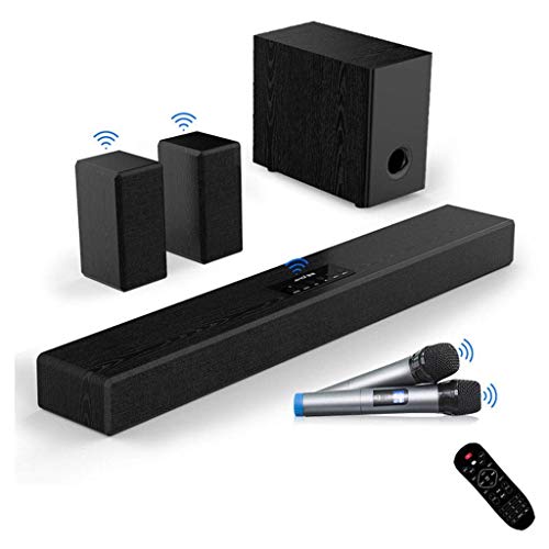 GaoF Barra de Sonido, Barra de Sonido de TV con subwoofer, Barra de Sonido 2.1 de 200 W, Altavoz Bluetooth 4.1 con Cable e inalámbrico para TV HDMI