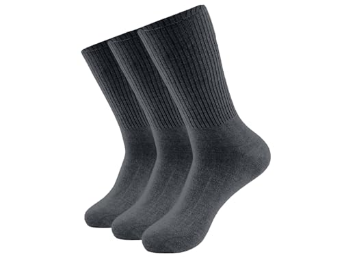Women Bamboo Dress Socks – Soft, Non-Binding, Seamless, Crew – Diabetic Friendly for Business&Casual, 3-6 Pairs