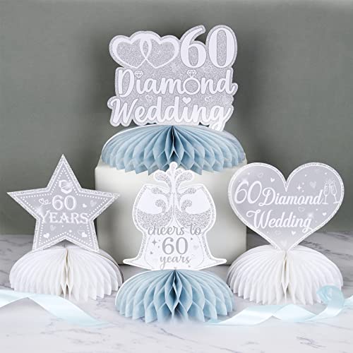 Fangleland 8Pcs Diamond Wedding Anniversary Table Decorations - Image 2