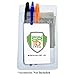 5 Pack - Heavy Duty Pocket Protector with Vertical ID Badge Holder - Clear Plastic Shirt/Lab Coat Pocket Pouch Organizer for Pens, Pencils, Small Tools, Name Tags and More by Specialist ID