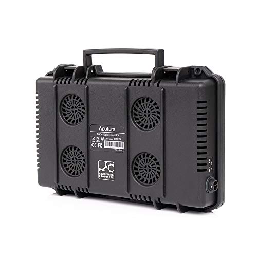 Image of Aputure MC 4-Light Travel Kit 4 MC LED On Camera Light Wireless Charge Case