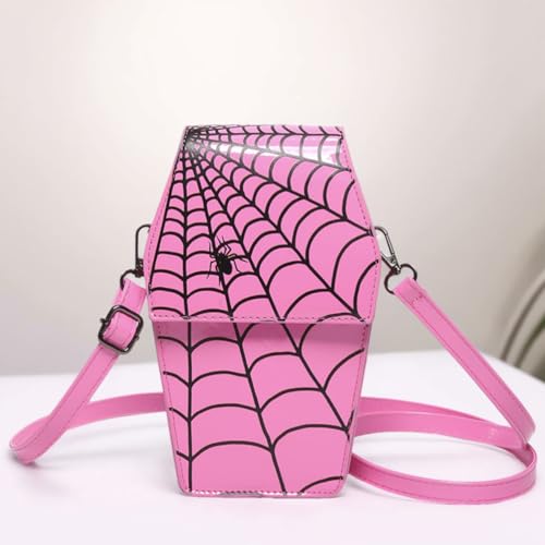 Gothic Coffin Shape Crossbody Bag for Women, Novelty Gothic Crossbody Purse Halloween Trick or Treat Purses3