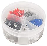 MC POWER - Aderendhülsen Sortiment | 0,5-2,5mm², isoliert, Streudose, 400-teilig