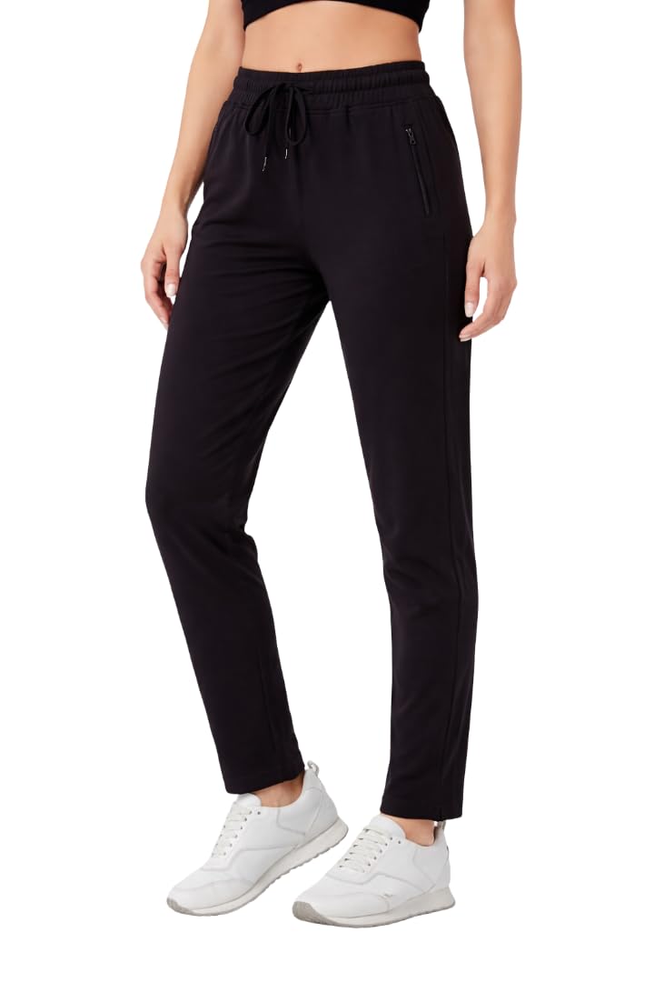 Amazon Brand - INKAST Women Relaxed Fit Mid Rise Lower | Cotton Blend Track Pants | Full Length | Everday Joggers | Gym | Traing | Travel | Yoga