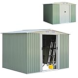 geräteschuppen metall holzoptik ★Sicheres und komfortables Design★ Dieses Gerätehaus verfügt über zwei Schiebetüren, die leicht geöffnet und geschlossen werden können. Und vier Lüftungsfenster sorgen für eine gute Luftzirkulation im Geräteraum. Zusätzlich sind alle Ecken des Daches des Gerätehauses mit einem Kantenschutz ausgestattet, um Kratzer auf der Haut zu vermeiden.