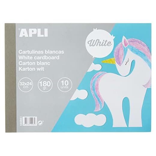 APLI 14484 - Bloc de cartulinas blancas 32 x 24 cm 10 hojas