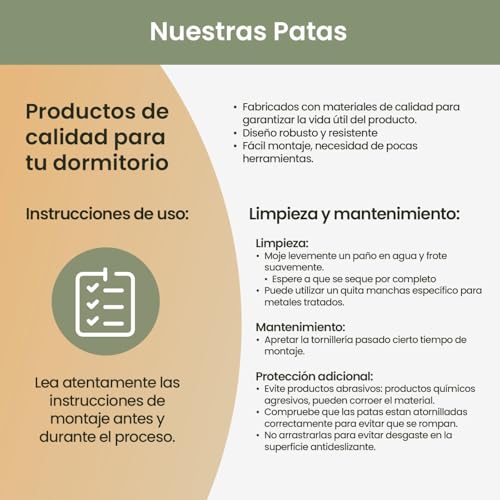 Patas de madera cilíndricas Homey de 25 cm: transforma tu dormitorio con un estilo natural 8