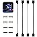 MILAKE 4 Pcs 12V 4-Pin ARGB Extension Cable, ARGB 1-to-1 Female to Female Cable Extension PC for Computer Case Fans and Addressable LED Strips, RGB Splitter Cord (Extension Cable)