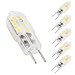 Produktbild JQslight 3W G6.35 LED Warmweiß 3000K Birne Glühlampe AC/DC 12V Bi pin JC Typ GY6.35 Glühbirne für Schreibtischlampe, Accent, Display, Landschaftsbeleuchtung (5-Stück)