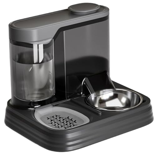 MOUNTTU Automatic Cat Feeder 11x9x9in 2 in 1 Large Capacity Detachable Safe Dog Cat Feeder and Water Dispenser for Pets Animals and Water Dispenser Automatic Dog