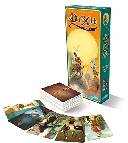 Asmodee - Dixit Extension : Origins - Jeu de 84 Cartes pour Enfants dès 8 Ans - Images par Clément Lefèvre - Complète Jeu de Base - 3 à 6 Joueurs - 30 Min - en Français - Libellud