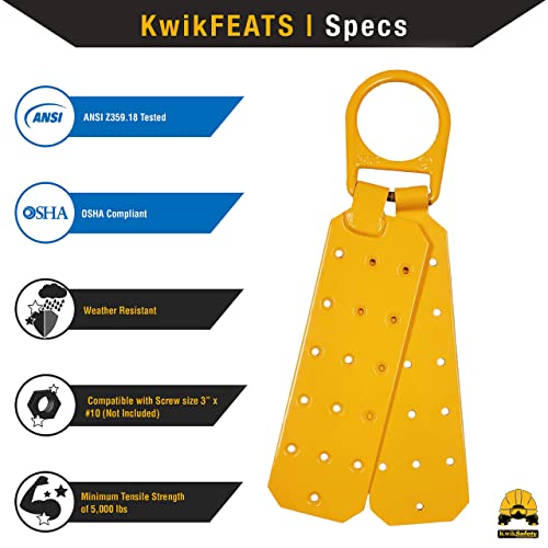 Image of KwikSafety - Charlotte, NC - GATOR [COMBO] Temporary Reusable Roof Anchor + 50' Vertical Lifeline Rope Assembly ANSI Tested OSHA Compliant PPE Fall Protection System D Ring Fall Arrest Equipment