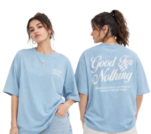 Image of ColorChakra Cotton Oversized Tshirt for Womens Down Shoulder Loose fit t-Shirt Women Baggy Style Oversize t-Shirt Korean fit