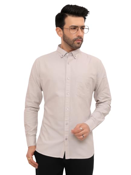 Tarkey Mens Pure Cotton Full Sleeve Solid Opaque Plain Shirt with Elegant Design | Super Soft, Comfortable Daily & Casual Wear Shirt for Outings, Party for Boys (TRPL106)