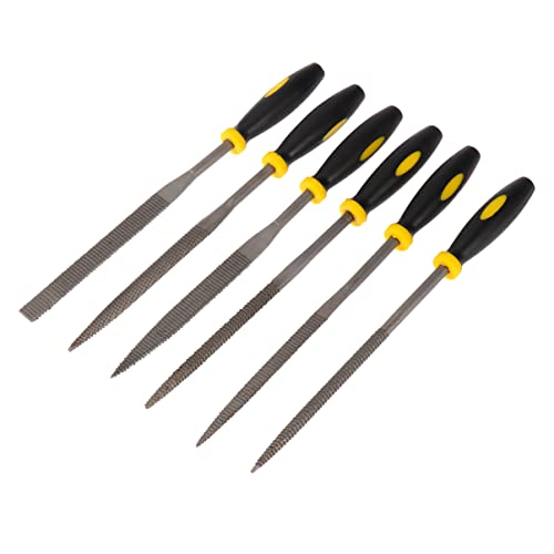 DOITOOL Juego De 6 Piezas raspa de madera fortalecedor de agarre de mano tornillo escofina madera ferramentas carpinteiro lima de madera archivo de escofina Black