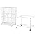Yaheetech Large Rolling Metal Bird Cage Budgie Cage Parrot Cage with Detachable Stand for Parakeet Pet Breeding Cage for Small Animal White