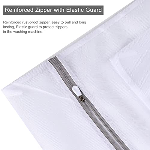 Durable Mesh Laundry Bags For Delicates Wash Bag For Lingerie Clothes Jeans Bath Towel Sock Travel Organization Bag (5 Set(S+M+L+Xl+Bra Bag)) #TOP4