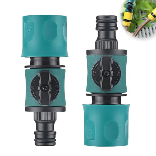 Conector de Manguera de Jardín de 2 pcs, , Adaptador de Grifo Universal, Compatible con Mangueras de 1/2, 3/8, 1/4, 3/4