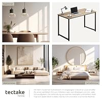 tectake® Schreibtisch, Gaming Tisch, Computertisch Industrial Design, Möbel für Arbeitszimmer, Home Office, Bürotisch, Laptoptisch, Druckertisch, PC Tisch - Industrial Holz hell, Eiche Sonoma, 120 cm – Ansicht 6