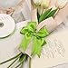 Kryvus Apple Green Satin Ribbon, Double Faced 1-1/2 Inch X 25 Yards Apple Green Ribbon, Premium Satin Ribbon for Gift Wrapping, Crafts, Hair Bow Making, Sewing, Flower Bouquet, Wedding Party Decor