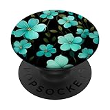 Turquoise Flowers Wildflower Pattern Design
