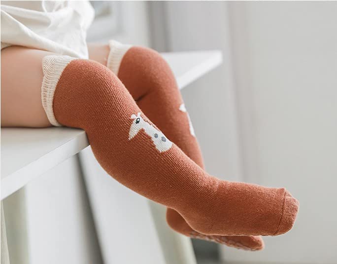 Baby Non Slip Grip Socks Toddler Knee High Anti Skid Slipper Socks for Unisex Boys Girls Newborn Infant4