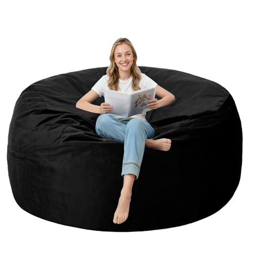 lilanoon 3FT Bean Bag Chair with Ultra Soft Velvet Cover Bean Bag Sofa with Memory Foam Bean Bag...