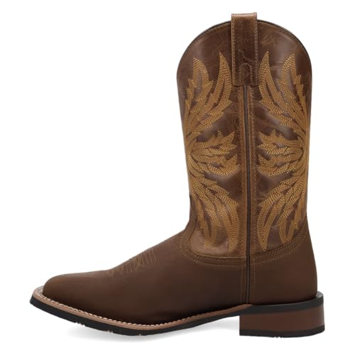 Image of Laredo Brown Chet 11 inch Pull On Leather Cowboy Boots 8022