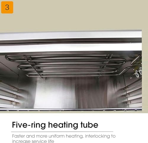 BTURYT 2000 W Commercial Convection Oven, Electric Convection Toaster, Single -Layer Professional Electric Baking Oven - Image 5