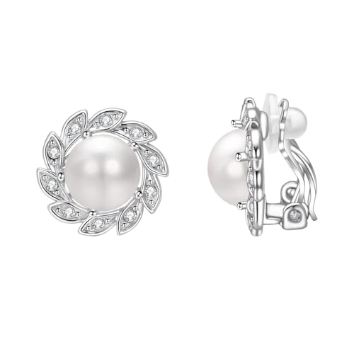 JOLCHIF Vintage Pearl Clip On Earrings For Women Non Pierced Earrings by JOLCHIF - Used condition - US$9.39