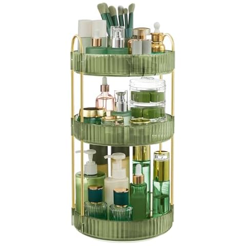 SONGMICS 3-Tier Rotating Makeup Organiser Cover
