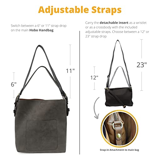 Image of Joy Susan Womens Faux Leather: Hobo 2-in-1 Handbag