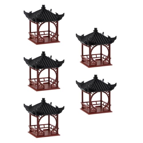 PRETYZOOM 5 Piezas Micro Paisaje rocalla bonsái Decorativo Accesorio bonsái ornamentación de bonsái decoración de Piedra del Acuario decoración en Miniatura Estatua Retra el plastico Brown
