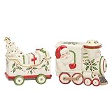 Lenox Holiday Salt & Pepper, Santa & Train
