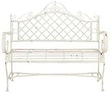 Safavieh PAT5017A Collection Adina Antique White Wrought Iron 51.25' Outdoor...