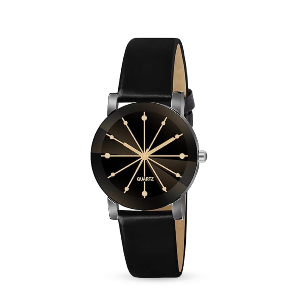 Sooms Black Dial Black Leather Strap Analog Women Watch (B08RBRWQ58) Amazon Price History, Amazon Price Tracker
