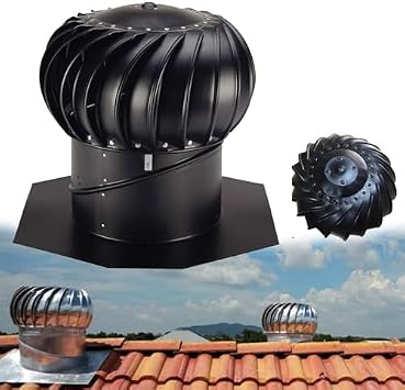 Stainless Steel Wind Turbine Vent Cap - 24" Attic Air Vent, Rainproof Unpowered Exhaust Fan for Roof, Factory & Farm, Efficient Whirlybird Ventilator, Thickened Design