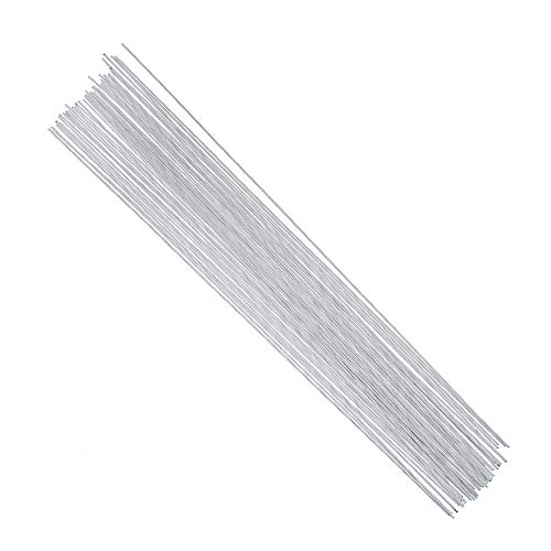 Image of CAKE DECOR White Floral Stem Wire for Artificial Flower Making - 22 Gauge, Flexible and Durable Craft Wire for Cake Decorating and Floral Arrangements