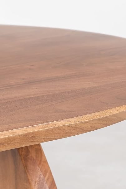 Image of Oval Wooden Dining Table | Dining Room Furniture | Mango Wood Dining | 200 x 105x 79.5 cms for Home (Black) (Brown)